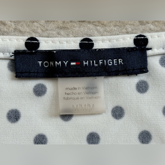 Tommy Hilfiger Women's White/Black Polka Dot Sleeveless Blouse, Size Medium - Picture 8 of 9